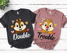 Chip N Dale Snacks Shirt, Double Trouble Shirt,Disney Couple Shirt,Disney Sibling shirt,Double Trouble Couple Shirt, Chip N Dale Shirt 👏CONGRATULATIONS You have found an online shop with reasonable prices, amazing quality, and fast shipping  We offer shirts for VACATIONS, HOLIDAYS, EVENTS, FAMILY REUNIONS, BIRTHDAYS, MOTHER'S DAY, FATHER'S DAY, GRADUATIONS, FUNNY T-SHIRTS as well as CUSTOM T-SHIRTS.  💖Description💖  --About this T-shirt--  👉Our Adult Unisex T-Shirt brand is BELLA CANVAS Avail Donald And Daisy, Disney Couple, Disney Couple Shirts, Chip N Dale, Sibling Shirts, Couple Shirt, Family Reunions, Disney Family, Double Trouble