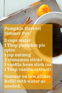 a cup of coffee with pumpkins on the side and text that says pumpkin harvest