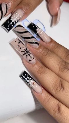 Winter Nail Sets, Holloween Nails, Long Acrylic Nail Designs, Drip Nails, Bling Acrylic Nails