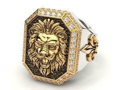 Unique Vintage Gothic Large Lion Head Men's Biker Ring Lion and An All Seeing Eyes - Mens Unique Ring Heavy Ring Animal Ring Hip Hop Jewelry JEWELRY INFORMATION: * Metal: Sterling Silver * Metal Purity: 925 * Metal Finish : Oxidized STONE INFORMATION: ⭐️ Stone Shape: Round ⭐️ Stone Colour: White ⭐️ Stone: Cubic Zirconia CONTACT US IF YOU NEED ANY OF OUR SERVICE: 1) Ring Resizing; 2) Metal Change(10k/14k/18k White/Yellow/Rose Gold) 3) Engraving; 4) Custom make your own designed ring; 5) Free Gift Biker Rings Mens, Mens Ring Designs, Lion Jewelry, Fantasy Clothes, Unique Mens Rings, Hip Hop Rings, Face Ring, Mens Gemstone Rings, Lion Ring