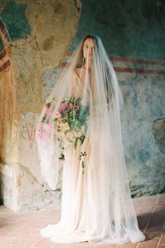 Heirloom blusher sheer Silk Tulle veil in Ivory Silk Tulle Veil, Silk Bridesmaid Robes, Sheer Veil, Cathedral Length Veil, Tulle Veil, Blusher Veil, Tulle Veils, Wedding Photography Styles, Professional Wedding Photography