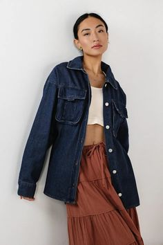 Button up denim jacket Dark Wash Denim Outerwear With Double Button Closure, Dark Wash Collared Denim Jacket With Button Closure, Fitted Dark Wash Recycled Denim Outerwear, Retro Dark Wash Denim Jacket With Button Closure, Vintage Button-up Dark Wash Denim Jacket, 2024 Aesthetic, Sweater Sale, Loungewear Sets, Bag Dress