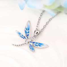 A Flying Blue Dragonfly Silver Necklace you can carry everywhere you go, while at the same time you display your support and love for this unique animal. This is perfect for you, or as a gift for a loved one. Limited stock, get yours before they're gone Product details: Material : 925 Sterling Silver Necklace Size: L 0.98'' x W 0.75'' x T 0.05'' (25 mm x 19.3 mm x 1.5 mm) Chain Length: 16.14'' + 1.96'' ( 41 cm +5 cm ) (Included) Free Worldwide Shipping + 100% Money-Back Guarantee Help us raise a Personalized Blue Necklace For Her, Personalized Blue Necklace As A Gift For Her, Personalized Light Blue Jewelry For Gift, Personalized Blue Necklace Gift For Her, Blue Nickel-free Necklace As Gift, Blue Nickel-free Necklaces As Gift, Nickel-free Blue Necklace - Perfect Gift, Nickel Free Blue Necklace For Gift, Nickel-free Blue Necklace Perfect For Gifts