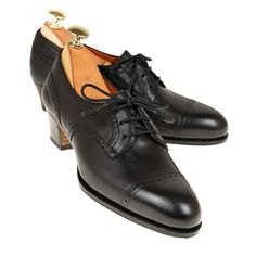 WOMEN DERBY SHOES IN BLACK RUSTI CALF Elegant Court Shoes With Rubber Sole, Elegant Lace-up Shoes With Branded Insole, Formal High Heel Lace-up Shoes With Rubber Sole, Formal High-heel Lace-up Shoes With Rubber Sole, Leather Sole Closed Toe Court Shoes For Galas, Leather Sole Court Shoes For Galas, Leather Sole Heels For Galas, Court Shoes With Leather Sole For Galas, Elegant Closed Toe Court Shoes With Rubber Sole