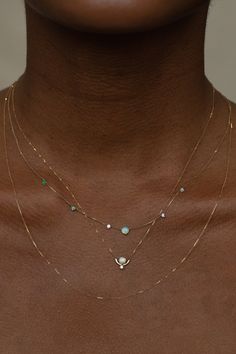 Nestled Opal and Diamond Necklace – WWAKE Opal Necklace Vintage, Wwake Jewelry, Opal Necklaces, Jeweled Necklace, Opal And Diamond Ring, Dainty Necklaces, Pretty Jewelry Necklaces, Diamond Necklace Designs, White Gold Necklace