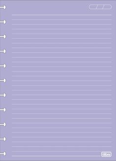 a purple lined notebook with white lines on the front and bottom, in two rows