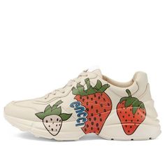 GUCCI Rhyton 576963-DRW00-9522 Strawberry Sneakers, Gucci Strawberry, Tenis Gucci, Gucci Rhyton, Gucci Gifts, Shoes Trendy, Dad Sneakers, Gucci Sneakers, Luxury Sneakers