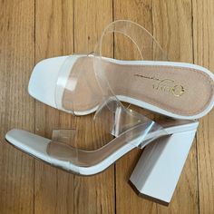 Brand New Never Worn Size 8 Clear Straps Tan Block Heels, Blush Heels, Red Dress Women, Tan Heels, Red Dress Boutique, Shoe Boutique, Silver Heels, Pointed Toe Heels, Ankle Strap Heels