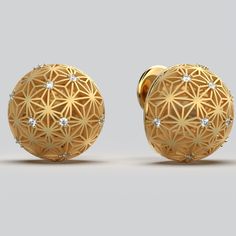 Introducing the epitome of luxury and Italian craftsmanship: the Half Sphere Domed Gold Stud Earrings by Oltremare Gioielli. Impeccably designed and meticulously crafted in Italy, these earrings are a testament to elegance and sophistication. Each earring features a captivating half sphere design, expertly forged from your choice of 14k or 18k yellow, rose, or white gold, allowing you to tailor your adornment to your personal style. The domed surface of these exquisite earrings is adorned with a Yellow Gold Fusion Earrings For Formal Occasions, Yellow Gold Fusion Earrings For Formal Events, Formal Fusion Yellow Gold Earrings, Gold Fusion Diamond Earrings For Formal Occasions, Sphere Design, Sashiko Pattern, Italy Jewelry, Italian Craftsmanship, Gold Diamond Earrings