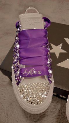 Bedazzled Projects, Bride Sneakers, Shoes Game, Baby Doll Shoes, God Daughter, Converse Wedding Shoes, Bridal Sneakers