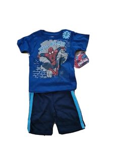 Marvel Spider-Man Boys Tank Top, T Shirt Shorts 3 Piece Set outfit Size 2T NWT. Condition is "New with tags". Shipped with USPS First Class. Casual Cotton Sets With Character Print, Cotton Character Print Sets For Playwear, Casual Cotton Short Set For Playtime, Blue Cotton Character Print Sets, Blue Cotton Sets With Character Print, Blue Cotton Short Set For Playwear, Casual Playtime Sets With Character Print, Boys Tank Tops, Kid Clothes