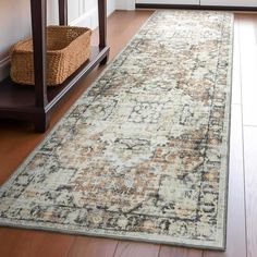 a large area rug is on the floor