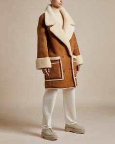 The Amo Reversible Shearling Coat by Arjé - ARJÉ Puffer Coats, Wishlist 2024, Long Winter Coats, Fur Coats, Shearling Coat, Shearling Jacket, Winter Wear, Leather Jackets, Puffer Coat