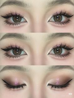 Aesthetic Eye Makeup, Ulzzang Makeup Tutorial, Aesthetic Eye, Birthday Makeup Looks, Daytime Makeup, Makeup Books, Eye Makeup Pictures