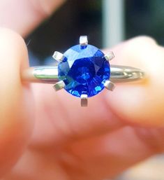 GEMSTONE DETAILS:BRAND NEW Natural Blue Sapphire Round CutAvailable in 3 different Stone Sizes 1.40CT Stone - 6.5 mm Diameter. Ring Height - 8.08 mm, Ring Width - 8.00 mm. Shank Width - 1.9mm1.70CT Stone - 7.0 mm Diameter. Ring Height - 8.56 mm, Ring Width - 8.65 mm. Shank Width - 1.9mm2.60CT Stone - 8.0 mm Diameter. Ring Height - 9.56 mm, Ring Width - 9.65 mm. Shank Width - 1.9mmCLARITY: VS COLOUR: Medium BlueTREATMENTS: Natural Blue Sapphire - Heated/TreatedWEIGHT: Approx 2.5 -3.5 gramsRING SI Royal Blue Sapphire Ring With Brilliant Cut, Royal Blue Brilliant Cut Sapphire Ring, Diamond Cut Round Sapphire Ring, Sapphire Ring With Diamond Cut, Diamond Cut Sapphire Ring, Classic Royal Blue Round Sapphire Ring, Blue Sapphire Ring With Vvs Clarity, Blue Sapphire Jewelry With Prong Setting, Blue Tanzanite Jewelry With Prong Setting