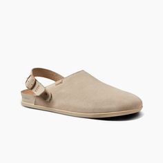 Shop Women's Reef Cushion Sage Suede Slip-Ons at REEF. Premium suede, super soft cotton lining, adjustable heel strap. Our most comfortable sandals. Reef Clogs, Leather Flip Flops Womens, Most Comfortable Sandals, Comfortable Flip Flops, Women's Slip Ons, Slides For Women, Leather Flip Flops, Slides Shoes, Comfortable Sandals