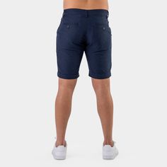 Discover ultimate style and comfort with Ultra-Stretch Chino Shorts in Navy. Crafted with luxurious fabric that offers exceptional stretch and comfort. Dress them up or down, as they exude sophistication and style. Whether paired with an essential tee or a button-up shirt, you'll enjoy a classy and comfortable look all day long. ✓ Versatile Fit - A perfectly fit with stretch to accommodate larger muscular thighs & glutes. ✓ Ultra-Stretch - Luxurious feeling rayon-nylon-elastane blend to give ful