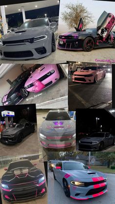 many different cars are shown in this collage