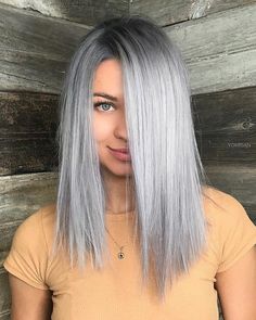 Long Grey Hair, Silver Hair Color Ideas, Silver Ombre Hair, Silver Blonde Hair, Hair Toner, Lilac Hair, Silver Hair Color, Silver Blonde, Hair Color Pastel