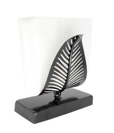 PRICES MAY VARY. Modern leaf design napkin holder with a black finish. Ideal for holding standard paper napkins. Perfect for decorating your kitchen counter-top or dining room tabletop. Great for indoor and outdoor use: party, buffet, barbecue, and picnic. Approximate Dimensions (in inches): 5.5 W X 5.7 H X 2.4 D. Add a splash of charming forest style to your dinner parties or family meals with this unique napkin holder. Use the single slot to store paper napkins and keep them within easy reach Modern Napkin Holders, Napkin Storage, Tissue Dispenser, Forest Style, Party Buffet, Black Home, Square Paper, Linen Textile, Kitchen Utensils Gadgets