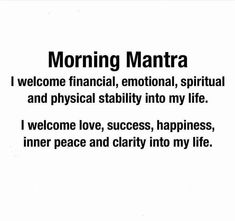 Spiritual Awakening Signs, Morning Mantra, Energy Healing Spirituality, Daily Positive Affirmations, Law Of Attraction Affirmations, Self Love Affirmations, Positive Self Affirmations, Money Affirmations