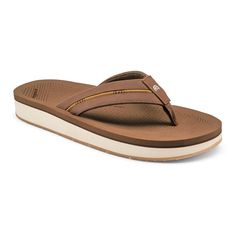 Ride the waves of comfort and style with the Ponto™ sandal, designed with a boat-lashing inspired strap, anatomically contoured footbed for all-day wear, and a non-marking AquaTread outsole ideal for both sandy shores and wet surfaces. Comfortable synthetic leather strap with soft microfiber lining. Nautical boat-lashing inspired strap detail. Cobian® Contoured Comfort molded midsole with anatomical arch support, cupped heel, and contoured forefoot. Soft cushioned top sole with perforated detail. Cobian® AquaTread full rubber outsole, non-marking and boat-friendly, for enhanced grip in wet environments. Brown Beach Sport Sandals With Cushioned Footbed, Brown Sport Sandals With Cushioned Footbed For Beach, Beach Sport Sandals With Textured Footbed In Brown, Brown Beach Sandals With Arch Support, Brown Sport Sandals With Removable Insole For Beach, Water Sports Sandals With Arch Support And Round Toe, Adjustable Sandals With Arch Support, Adjustable Sandals With Arch Support For Surfing, Lost Surfboards