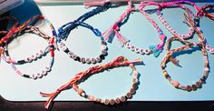 Hey Fellow Swifties ❤️ These friendship bracelets are perfect for Taylor Swift's Eras Tour to either trade or the perfect addition to complete your Eras Outfit. ✨ Each bracelet is made to order and will feature a song title, song lyric or Switie reference. This listing is for custom made by me adjustable bracelets. This customization available will include the word(s), color categories (unable to exact match) and bead request. Every bracelet will be a slide style adjustment to make them size inclusive for all wrist sizes. Photos provided are bracelets I've made and items received will be similar in style, but not exact.  *This listing is for a bundle of 20 bracelets* Please choose quantity at checkout and leave details in the notes on any customization you would like. I am able to provide Everyday Personalized Bohemian Friendship Bracelets, Personalized Bohemian Friendship Bracelets For Gifts, Customizable Adjustable Friendship Bracelets, Adjustable Letter Beads Friendship Bracelets, Bohemian Adjustable Personalized Bracelets, Personalized Multicolor Bohemian Friendship Bracelets, Bohemian Personalized Adjustable Bracelets, Personalized Pink Bohemian Friendship Bracelets, Adjustable Friendship Bracelets With Letter Beads For Festival