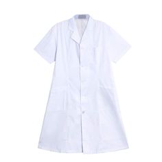 PRICES MAY VARY. - Sizes S to 2XL- Womens Medical White Dress has the size you want and the features you need.. Our white graduation gowns are designed for comfort, style and dignity. STYLE AND FUNCTIONALITY- Our womens short- sleeve dresses feature details such as notched lapels, gusseted front waistband and back elastic. usually kneels. Side vents provide easier movement. Optional plus size dress. BUTTON FRONT- This short sleeve nubuck dress features 5 white logo buttons on the button front. T White Graduation Gown, White Gown Dress, Nurse Clothing, Scrubs Dress, Graduation Gown, Nurse Costume, Uniform Dress, Women Nurse, White Gown