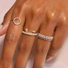 Well Rounded Diamond Ring – STONE AND STRAND Iconic Nails, Stacked Rings, Stone And Strand, Pave Diamond Ring, Things Under A Microscope, Expensive Jewelry, Ring Stone, Nailed It, Jewelry Inspo