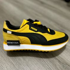 Brand New, Never Worn. Casual Sneaker You Can Wear With A Dress Or Jeans. Yellow Sneakers For Streetwear Athleisure, Yellow Sneakers For Streetwear In Athleisure Style, Yellow Athleisure Sneakers For Streetwear, Yellow Puma Sneakers For Running, Yellow Puma Running Sneakers, Yellow Sporty Sneakers With Puma Logo, Sporty Yellow Sneakers With Puma Logo, Sporty Yellow Puma Sneakers, Yellow Low-top Puma Sneakers