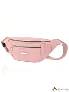 BirdinBag - 2023 Fashion Multi-Layer Fanny Pack: Female Casual Oxford Cloth Shoulder Bag Trendy Large Capacity Pouch Belt Bag, Trendy Belt Bag For Daily Use With Pockets, Trendy Belt Bag With Pockets For Daily Use, Trendy Belt Bag For Daily Use, Trendy School Belt Bag With Zipper Pocket, Pink Shoulder Belt Bag For Mobile Phones, Pink Mobile Phone Belt Bag For Travel, Solid Large Capacity Belt Bag, Trendy Large Capacity Belt Bag