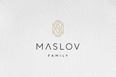 the logo for maslow family, which has been designed to look like it is made from