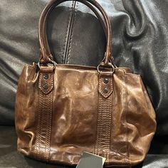 Frye Brown Leather Melissa Tote- Os Frye Handbags, Frye Bags, Shoulder Bags, Brown Leather, Bag Lady, Shoulder Bag, Handbags, Leather, Women Shopping