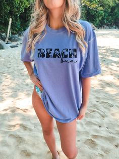 Beach Bum shirt, Retro Comfort Colors Tshirt, Oversized Beach Shirts, Gift For Her, Summer Vacation Shirt, Trendy Beach Shirt, Vacay Mode Comfort Colors introduces the "Comfort Colors 1717" garment-dyed t-shirt; a fully customizable tee made 100% with ring-spun cotton. The soft-washed, garment-dyed fabric brings extra coziness to your wardrobe while the relaxed fit makes it an excellent daily choice. The double-needle stitching throughout the tee makes it highly durable while the lack of side-se Oversized Summer Beach Shirt, Oversized Graphic Print Beach Shirt, Oversized Graphic Print Shirt For Beach, Oversized Vacation Shirt With Letter Print, Oversized Letter Print Shirt For Vacation, Oversized Cotton Shirt For Beach Season, Relaxed Fit Graphic Tee For Beach, Oversized Short Sleeve Shirt For Beach Season, Oversized Beachy Top For Beach Season