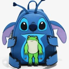 Blue Character Backpack For Disney Trips, Blue Character Backpack For Travel, Blue Character Travel Backpack, 626 Day, Tinker Bell Cosplay, Stitch Backpack, Disney Finding Nemo, Disney Bags, Mini Backpacks