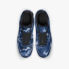 Blue Camo Vegan Leather Shoes, Navy Camouflage Men Women Sneakers Whit – Starcove Fashion Navy Camouflage, Designer Flats, White Sneakers Women, Blue Camo, Women Sneakers, Casual Design, Casual Flats, Sneakers White, Leather Sneakers