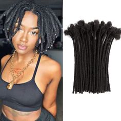 PRICES MAY VARY. Hair Material : 100% Remy Human Hair Dreadlock Extensions, They Can Be Tested By Burning Test. It Is Advantage By Soft,Light,Weight And Natural, Can Be Bleached And Dyed. Hair Feature : 100% Hand-Made Permanent Loc Extensions 0.4cm Thickness , Touch Soft And Looks Natural. For Men,Women And Kids And They Can Also Be Washed Normally And They Are Safe For Swimming. Easy To Install : The Locs Can Be Added To Existing Locs To Add Length Or For Repairs On Broken Locs. Or Cut Short To Permanent Dreadlock Extensions, Loc Extensions Human Hair, Women With Dreadlocks, Human Hair Crochet, Black Dreads, Hair Extensions For Short Hair, Loc Extensions, Dread Extensions, Hair For Women