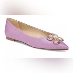 Introducing The Sam Edelman Wanda Tour Flat In Lilac Haze Faux Leather And Fabric, Perfect For Adding A Touch Of Laid-Back, Trendsetting Style To Your Wardrobe. These Slip-On Flats Feature A Lightly Padded Insole For Added Comfort, A Rubber Sole With Traction For Stability, And A 0.37 Inch Heel For A Subtle Lift. Please Note That All Measurements Are Approximate And Were Taken From A Size 6, So Slight Variations May Occur. Imported For Quality And Style, The Sam Edelman Wanda Tour Flat Is A Must White Leather Sandals, Flats Online, Wingtip Oxford, Pointed Toe Flats, Walker Boots, Heeled Loafers, Sam Edelman Shoes, The Pretty, Fashion Flats