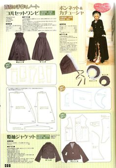 an article in japanese with instructions on how to make a dress and coat for women