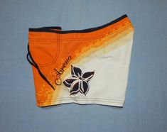 "AMAZING WOMEN'S BEACHWEAR SURFING SHORT SHORTS. AUTHENTIC ARENA SWIMWEAR. STYLED IN ITALY. GOOD CONDITION . WASHED AND SANITIZED. ORANGE AND WHITE MAIN COLORS. LABEL SIZE : XS / S .Please to better fit read the Measurements below . Waist 15.5 inch , 40 cm. Round Waist 30\". Lenght 9 inch , 23 cm. Washed and Sanitized We Post from Italy This is a PRIVATE SALE The Photos are Real of the Items I sell in this auction. IF YOU HAVE QUESTION PLEASE CONTACT ME BEFORE BIDDING NO RETURN" Orange Beachwear Shorts For Beach Season, Orange Beachwear Shorts, Fitted Tropical Shorts For Beach Season, Fitted Beachy Shorts For Beach Season, White Surfing Swim Trunks, White Fitted Swim Trunks For Surfing, Fitted White Swim Trunks For Surfing, Orange Short Swimwear For Vacation, Fitted Shorts For Beach Vacation