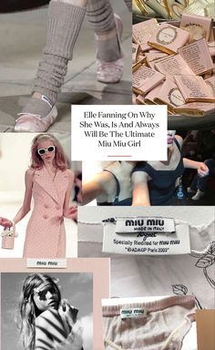 a collage of photos with different women's clothing and accessories on them, including socks