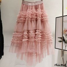 Olivia Mark - Sweet Organza Layered Cake Skirt Irregular Hemline Urban Cowgirl, Cake Dress, Cake Skirt, Layered Cake, Dress Cake, Throw A Party, Types Of Skirts, Olivia Mark, Skirt