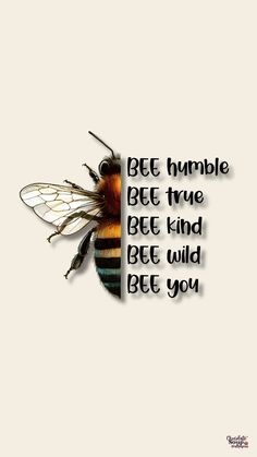 a bee sitting on top of a piece of paper with the words bee bumble be true