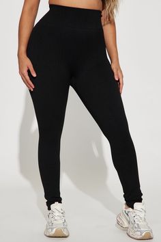 Available In Black, Charcoal, And Heather Grey. Seamless Legging Ribbed High Rise Wide Waistband Fleece Lined Stretch 94% Polyester 6% Spandex Imported | Francine Seamless Ribbed Legging in Black size M/L by Fashion Nova Grey Leggings, Seamless Leggings, Wide Waistband, Black Charcoal, Black Leggings, Fashion Nova, Black Fashion, Heather Grey, High Rise