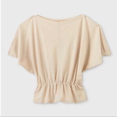 Women's Dolman Short Sleeve Boat Neck T-Shirt - Prologue Tan Size Small Nwt Comes From A Smoke Free Environment Shoulder To Hem:25” C520 Slouchy Summer Loungewear Tops, Slouchy Short Sleeve Tops For Loungewear, Slouchy Cotton Batwing Sleeve Tops, Casual Slouchy Batwing Sleeve Tops, Relaxed Fit Batwing Sleeve Tops For Loungewear, Beige Batwing Sleeve Tops For Fall, Fall Cream Batwing Sleeve Top, Cotton Batwing Sleeve Tops For Loungewear, Casual Batwing Sleeve Tops For Loungewear