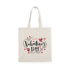 a tote bag with the words happy valentine's day on it