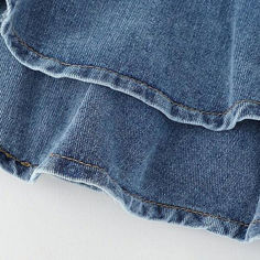 Flaunt your unique style with our 2023 Summer Collection's Vintage Fills Micro Denim Skirt. a perfect blend of Y2K nostalgia and couture fashion!Why You'll Fall In LoveThis mid-waistline denim skirt is a quintessential addition to your wardrobe. with intricate details like a zipper and button closure. a sanded finish. and a vibrant tone to bring out your inner fashionista. Step back in time and make history again with this one-of-a-kind piece.Unmissable Highlights: Y2K Style: A tribute to the mi Denim Blue Mini Denim Skirt, Spring Denim Blue Mini Length Jeans, Mini Length Denim Blue Jeans For Spring, Spring Mini Length Denim Blue Jeans, Spring Denim Mini Length Jean Shorts, Spring Mini Length Denim Jean Shorts, Dark Wash Mini Jeans For Summer, Mini Length Jean Shorts, Denim Blue Mini Skirt Jeans With Frayed Hem