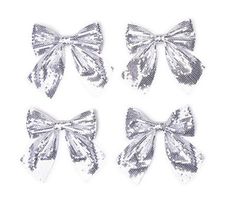 Dress up your evergreen in shiny style using this set of ornaments! Each piece is styled as a bow with hanging tails and shimmer with silver sequins. Bow Ornaments, Sequin Bow, Winter Wonder, Big Lots, Silver Sequin, Sequin, Dress Up, Wonder, Silver