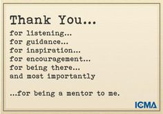 a thank card with the words thank you for listening, for guidance, for instruction, for being there and most importantly