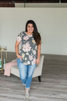 Duncan Floral Tee #tops #tshirt #fashion #ad #plussize Floral Tee